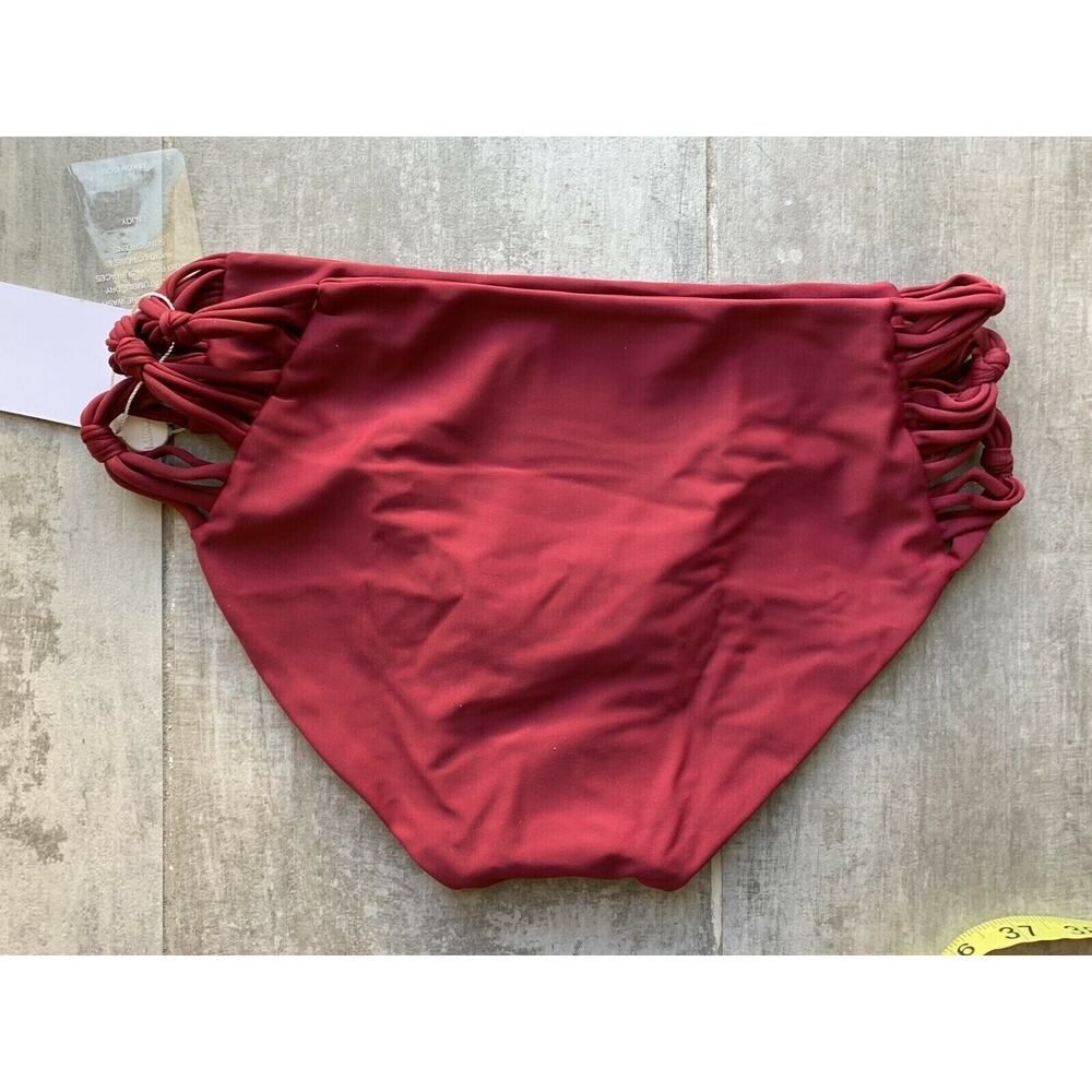 $112 MIKOH Barcelona Fuller Coverage Bikini Bottom NEW Macrame Sexy Strappy M - Picture 6 of 6